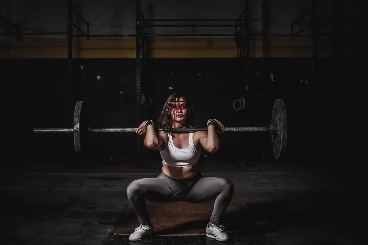 Athlete in the bottom of a back squat